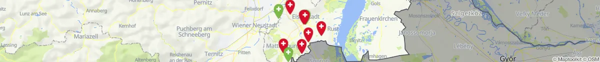Kartenansicht für Apotheken-Notdienste in der Nähe von Großhöflein (Eisenstadt-Umgebung, Burgenland)